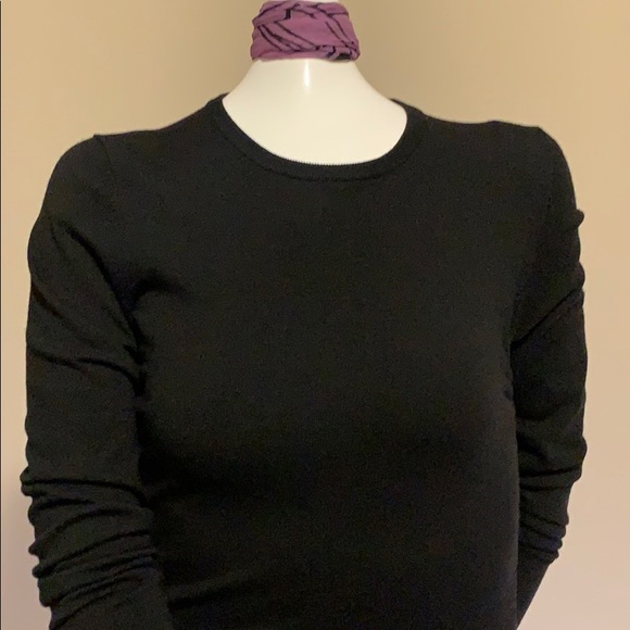 Michael Kors Collection Black Wool Ruched …Dress - Picture 3 of 14